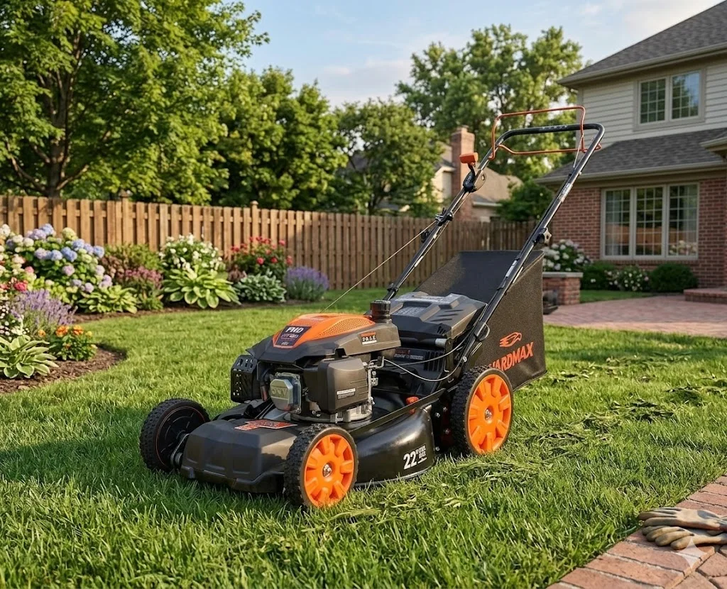 ^22 in. 201cc Select PACE 6 Speed CVT High Wheel FWD 3-in-1 Gas Walk Behind Self Propelled Lawn Mower, Black