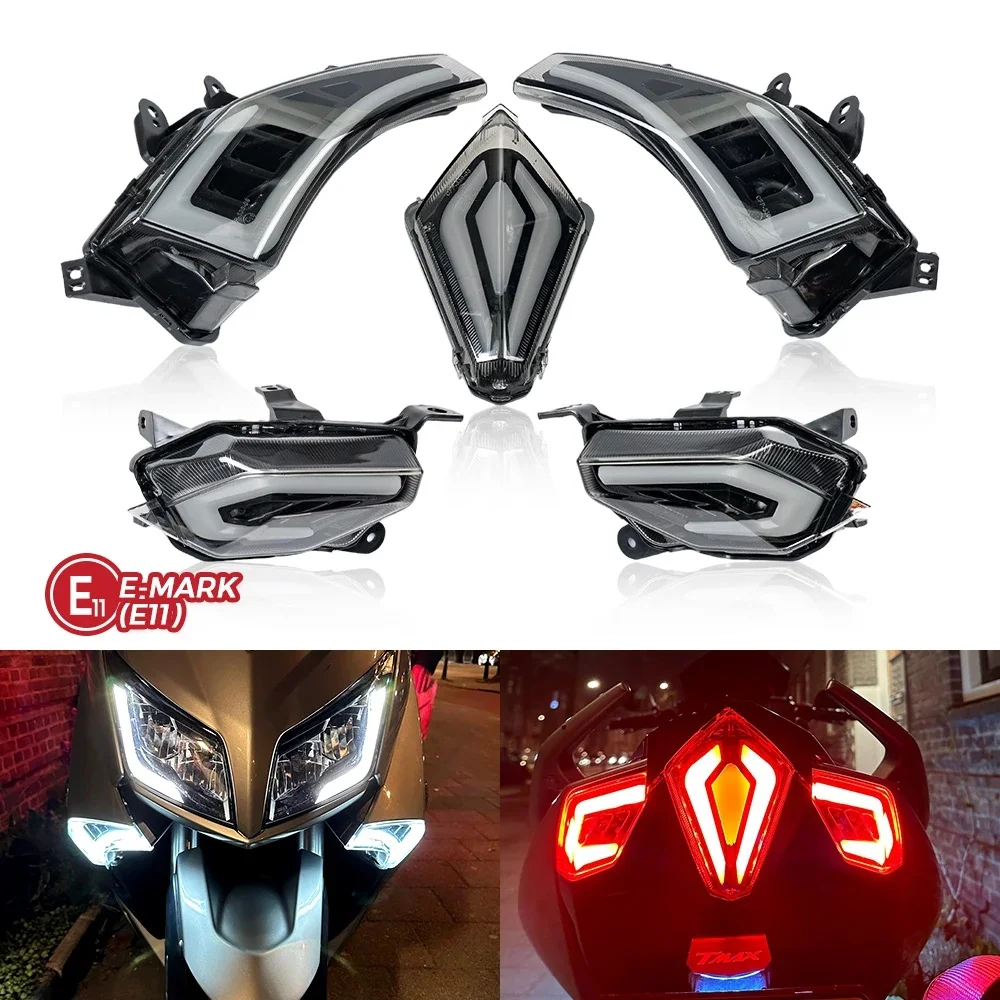 TMAX 530 2012-2016 LED clignotants pour YAMAHA Tmax530 2013 2014 LED avant arrière feu de frein indicateurs avec EmarK