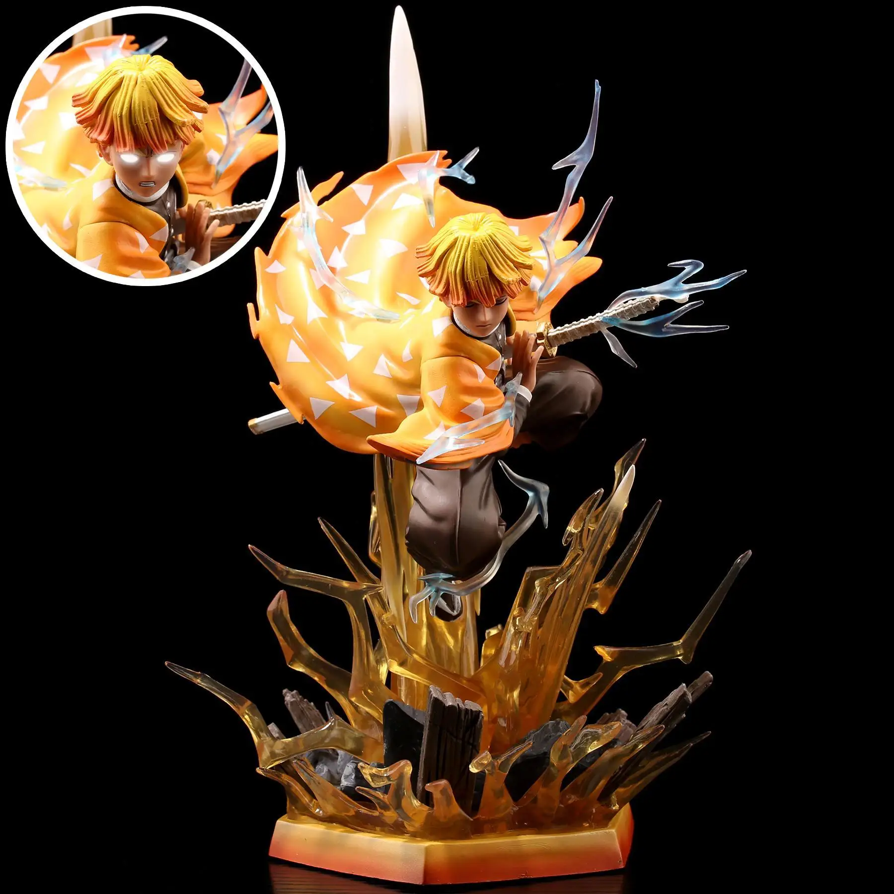 

34 см фигурки убийцы демонов Зеницу фигурку ПВХ фигурки со светом