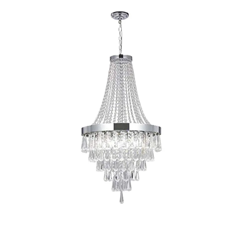 

Modern minimalist crystal chandelier, restaurant round villa duplex chandelier