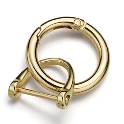 Spring Gate O Ring Keychain Car Key Holder Openable Bag Belt Strap Buckle Dog Chain D Shape Horseshoe Keyring Accessories  ZH01