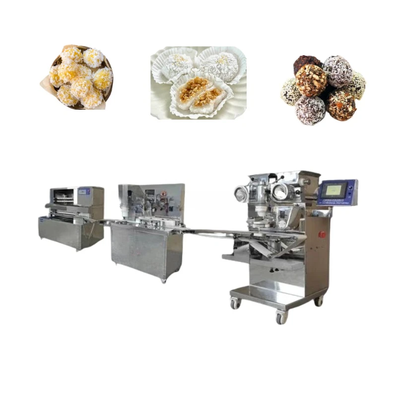 Purple Sweet Potato Filled Ball Forming Machine Taro Stuffed Ball Encrusting Machine Filled Root Ball Production Line for Bakery
