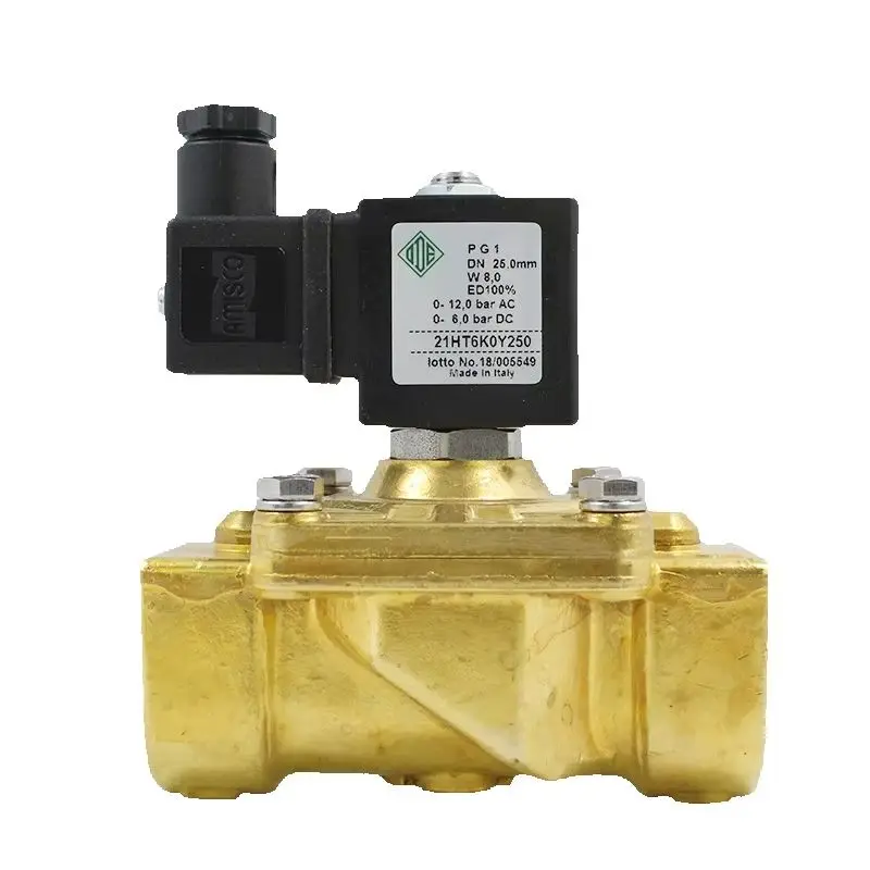 Wholesale Italy ODE 21HT6K0Y250 21HT4K0Y160 21HT5K0Y160 Solenoid valve 2/2 way N.C. Combined operation brass body  ac24v dc12v