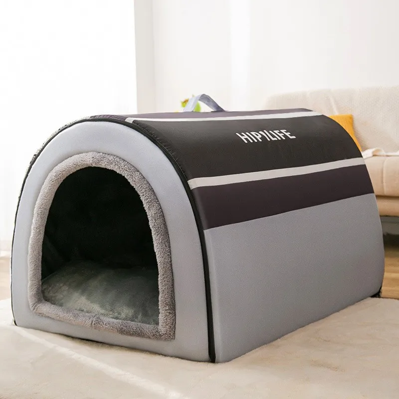 Removable Dog Warm House Washable Pet bed for Large Medium Dogs Travelling Portable Dot Print Flower Pet House Sleeping Bed