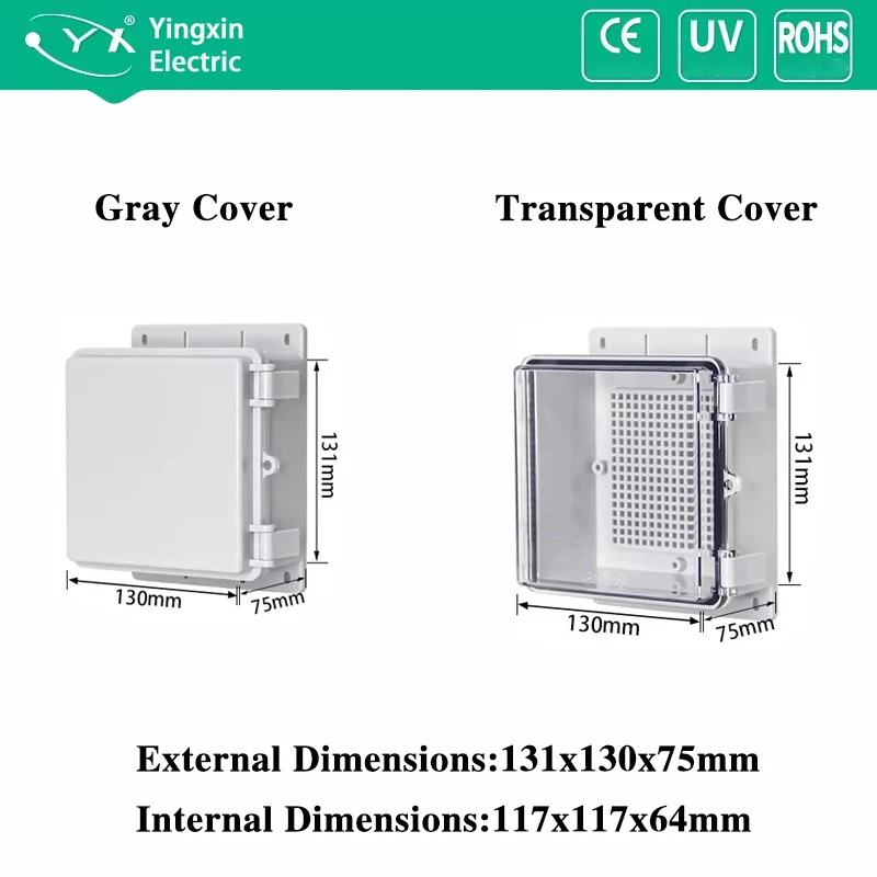 Variant: 131x130x75mm (ears)