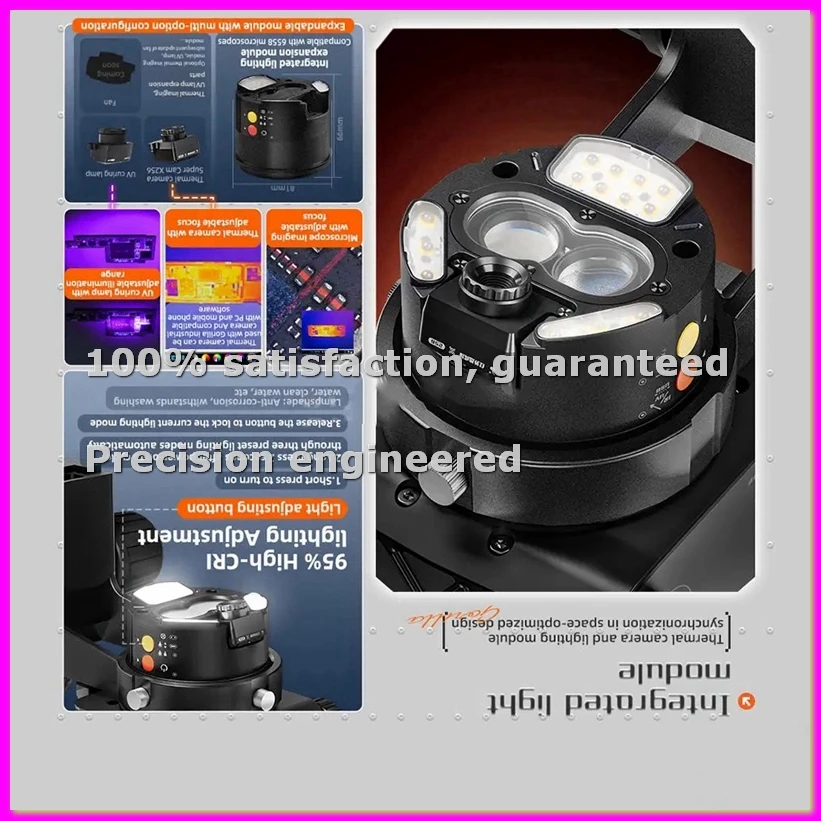 Multifunctional Integrated Microscope 3D Positioning Light Source UV Curing Lamp Expandable Thermal Imaging+Fan Repair-A55K