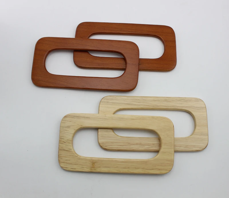 5 pairs=10 pieces,20*10cm Large Solid Natural wood handle for knit bag sewing,Rectangular Wood woman bag handles