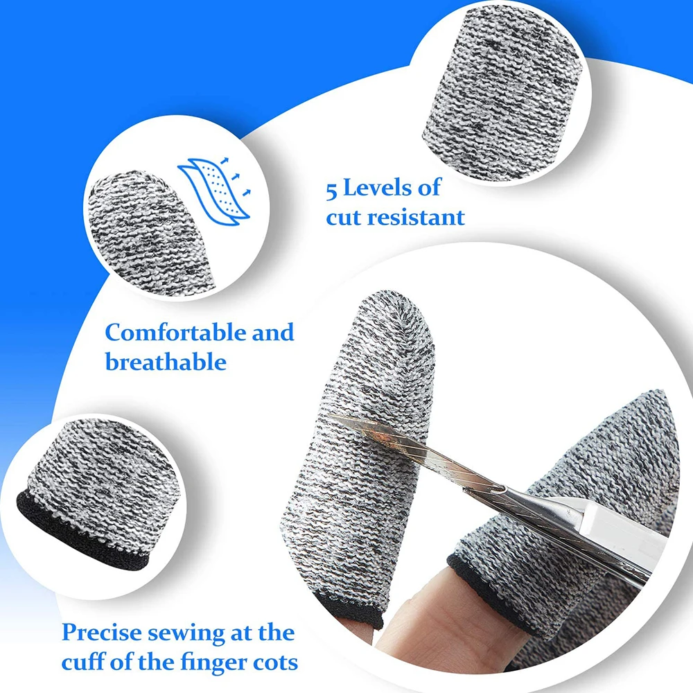 10/20/25pcs Cut Resistant Finger Cots Finger Sleeve Protectors Reusable Finger Covers Finger Protection Cots for Sewing Supplies