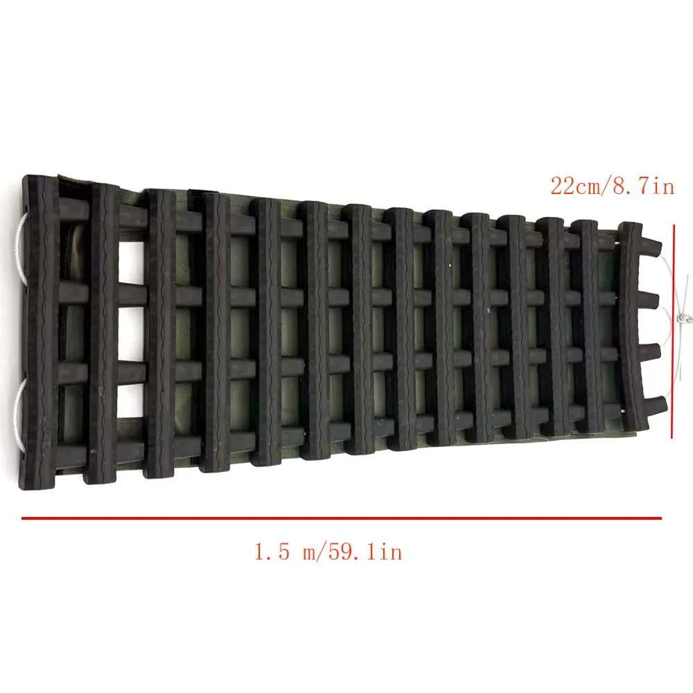 1.5m*22cm Portable Tire Traction Mat Emergency Recovery Track For Any Vehicles in Sand Mud Ice Snow Outdoor Anti Skid Chains