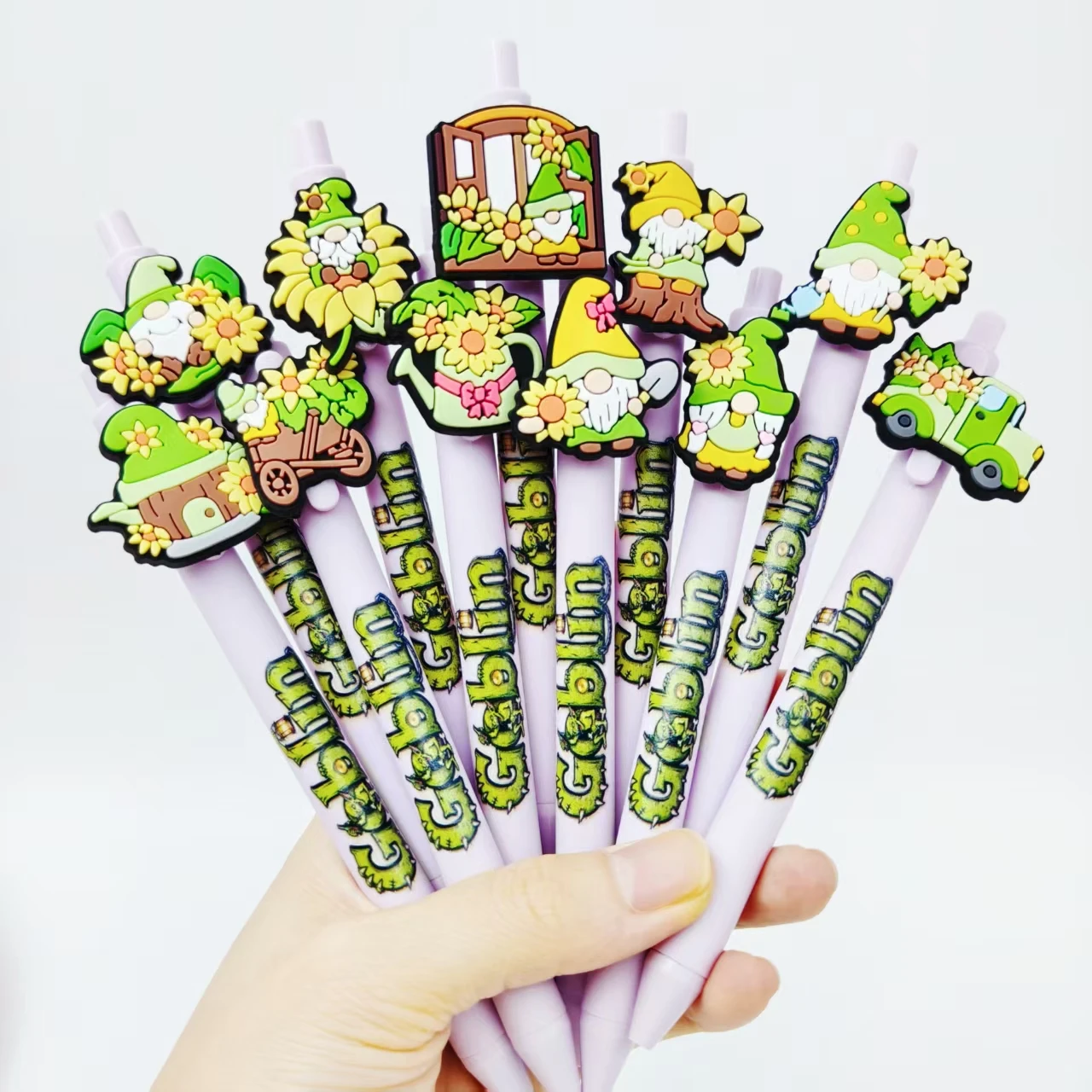 

5 шт./11 шт. гном гоблин зеленый эльф в форме нашивки ручка Таро фиолетовый подарок пресс шариковая ручка