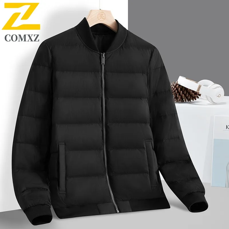 COMXZ Winter Padding High-End Winter Warm Cold-Resistant Skiing Puffer Jacket Travel Loose Trendy Korean Version Men's Clothing