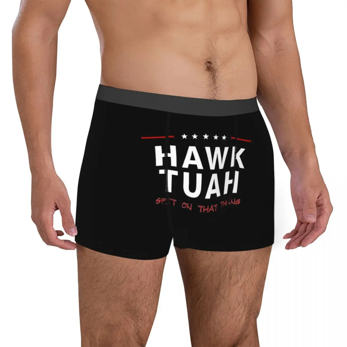 Men\'s Hawk Tuah Spit On That Thang Underwear Funny Meme Novelty Boxer Briefs Shorts Panties Homme Polyester Underpants