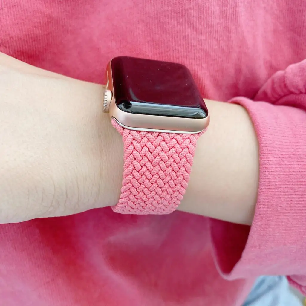 Braided Solo Loop Strap for Apple Watch Ultra 4 2 3 Bands 44mm 40mm 45mm 49mm 46mm Bracelet Correa iWatch Series SE 8 9 10 11 12