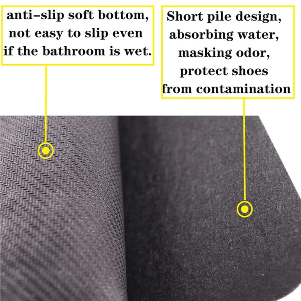 

6 Urinal Floor Mats for Commercial Bathrooms with Short-Pile Texture Non-Slip Grip and Long-Lasting Durability