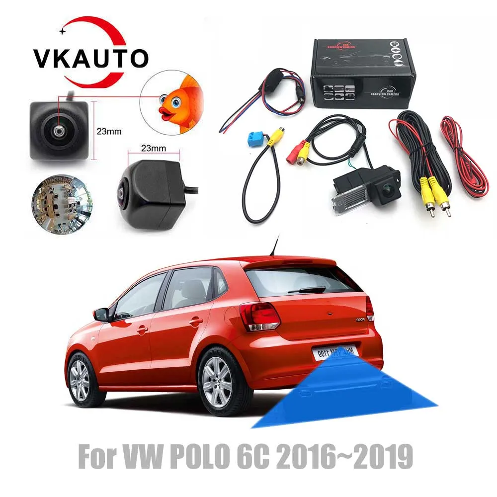 Vkauto Fish Eye Rear View Camera For VW Polo 6C hatchback 2016~2019