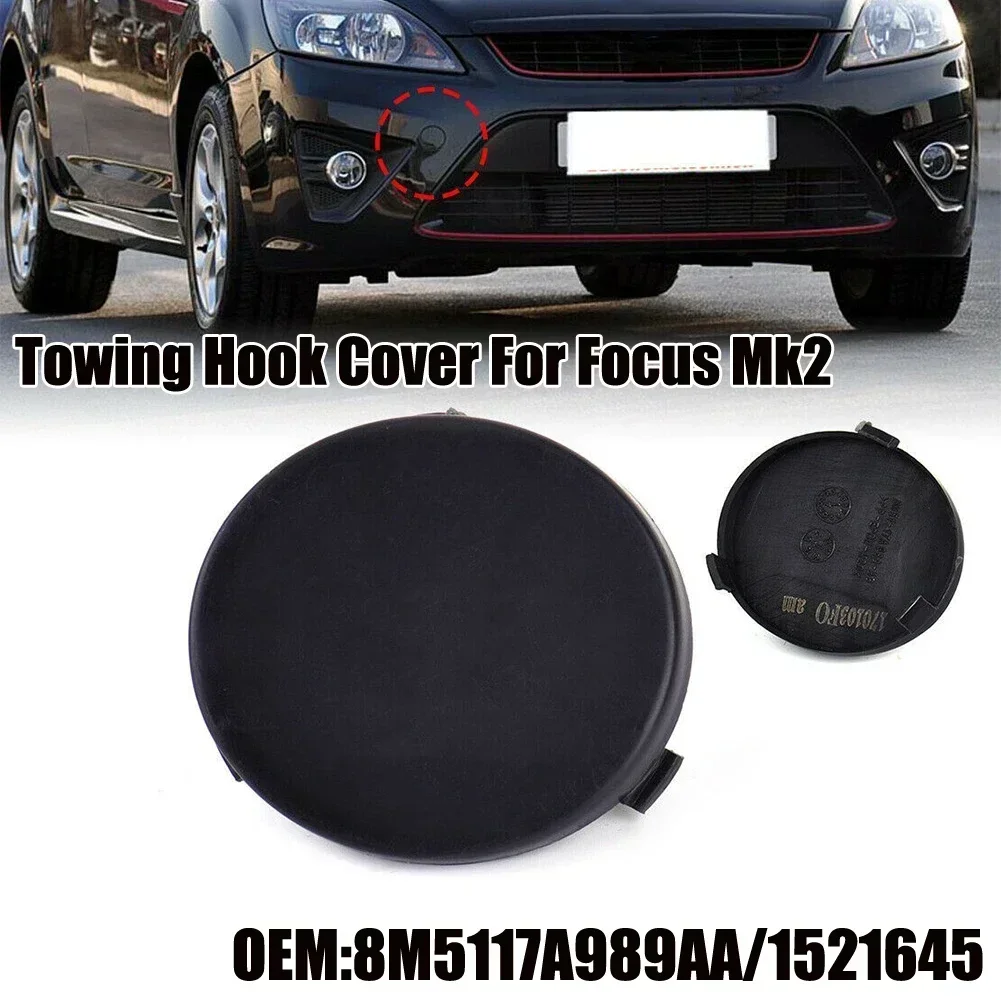 Car Tow Hook Cover Plastic For Ford For Focus Mk2 Front Bumper Towing Eye Hook Cover 8M5117A989AA 1521645 Bumper Trailer Cover