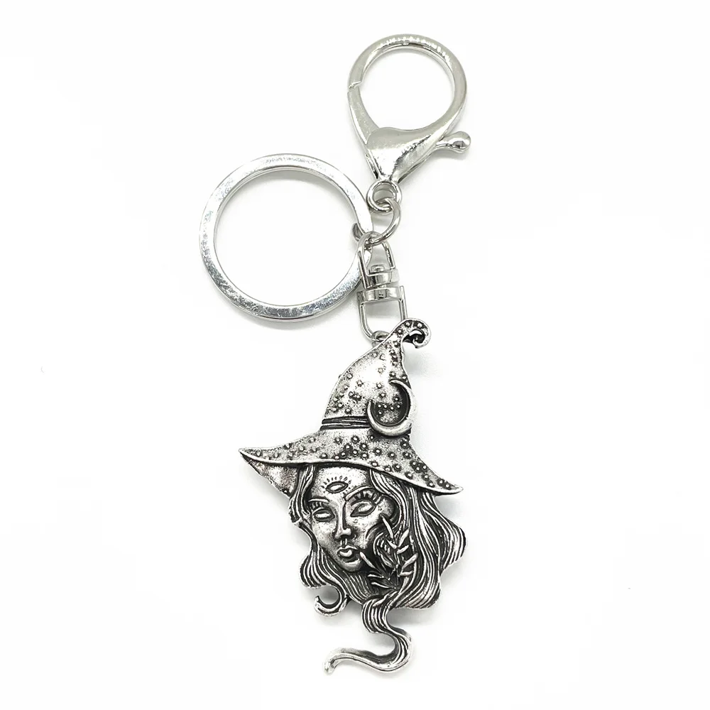 Norse Runes Frigga Goddess Of Fate Viking Jewelry Keychain Wicca Crescent Moon Spells Witches Key Chains
