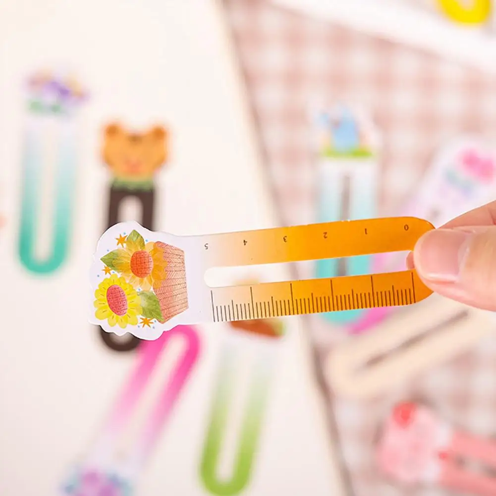 Delightful Reading Accessories for Kids Cute Cartoon Animal Flower Bookmarks Portable Paper Paging Markers for Kids' for Kids
