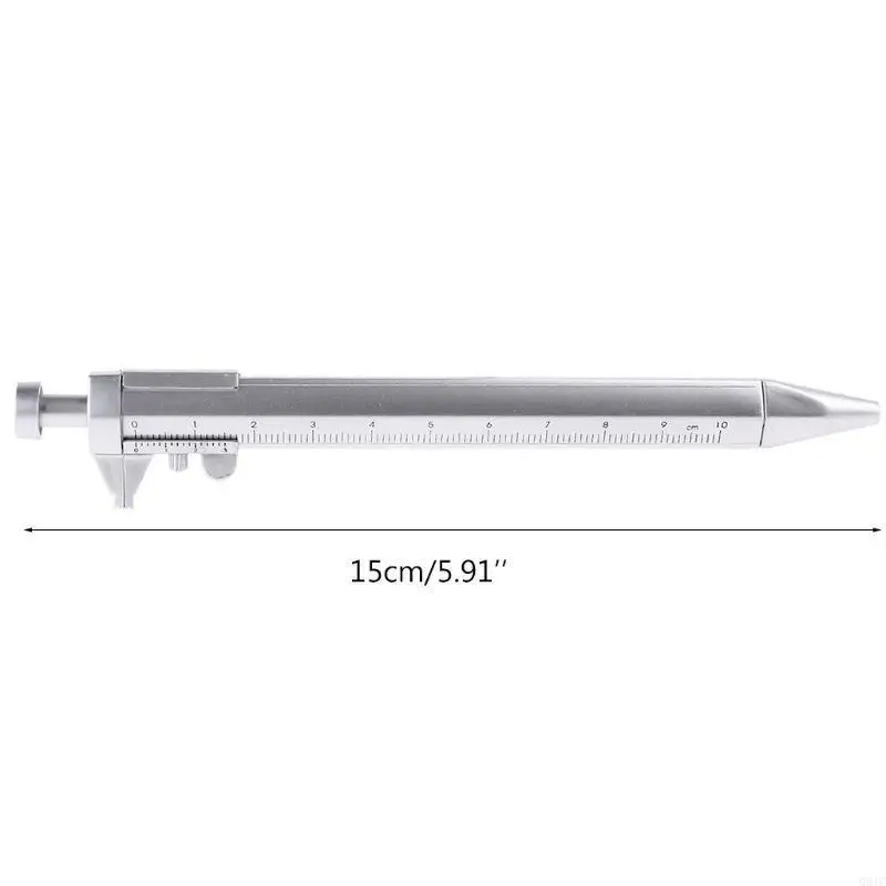 Q81C Plastic Ballpoint Pen Vernier Caliper Ruler Multifunction 2in1 Gel Pens Rules