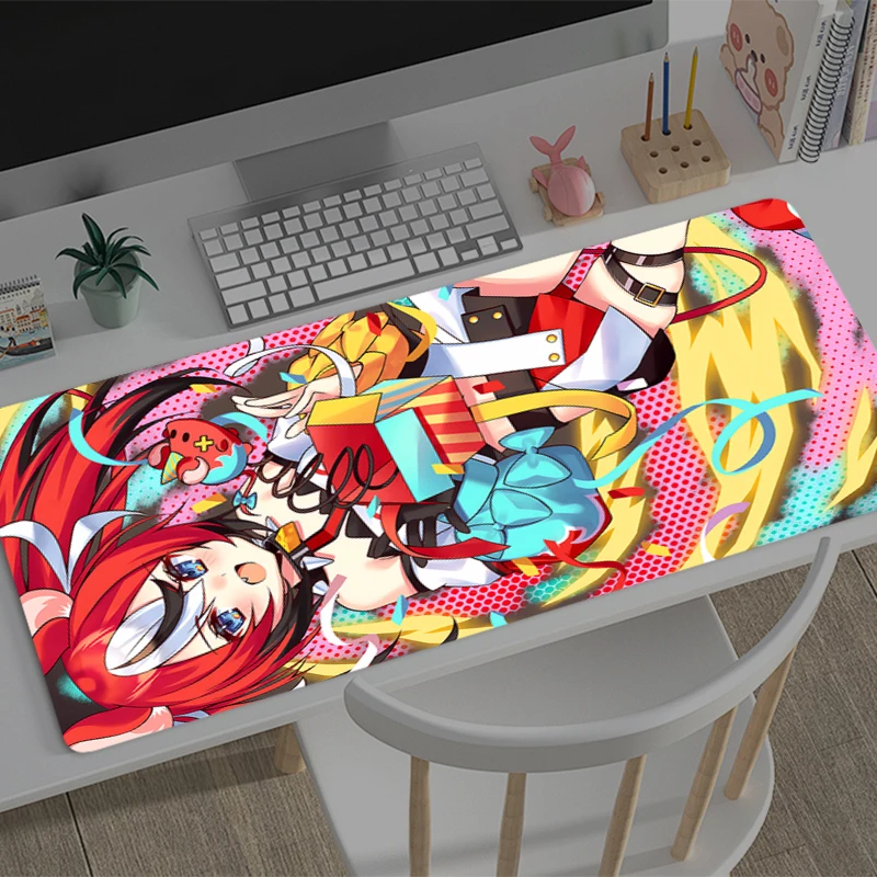 Mousepad Large Hololive Hakos Baelz Gaming Keyboard Gamer Mouse Pad on The Table Desk Mat coaster PC carpet HD Anime Mouse Mats