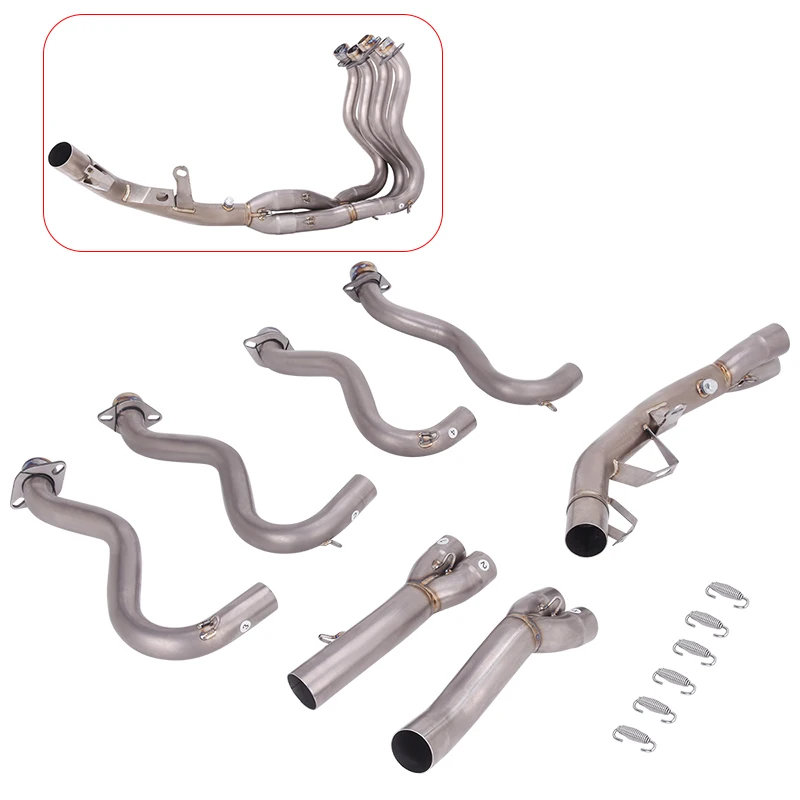 Titanium Alloy Front Mid Link Pipe Motorcycle Exhaust Escape System Slip On For SUZUKI GSXR600 GSXR750 GSXR 600 750 2011 - 2025