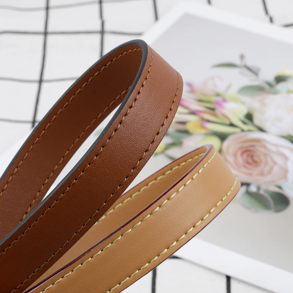 Genuine Leather Bag Strap With Silver Gold Hardware Shoulder Strap Handbag Strap For Obag Handle High Quality Bag Accessories