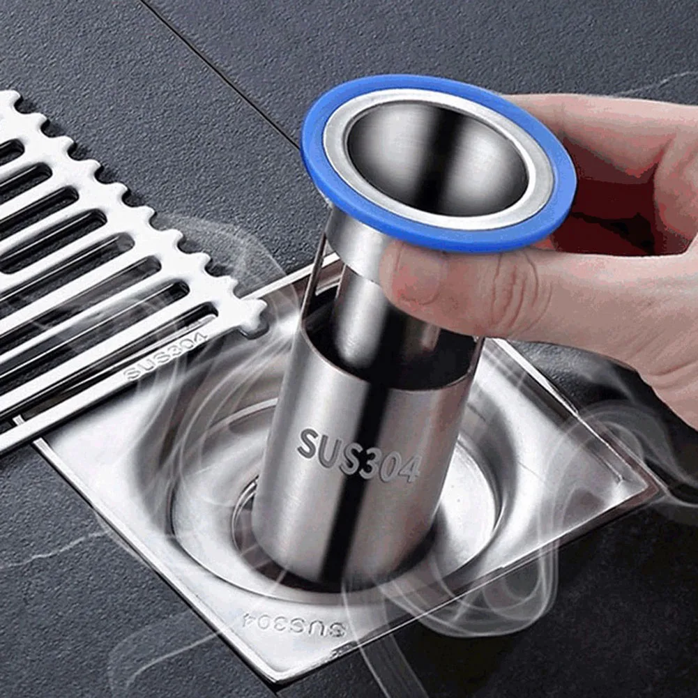 304 Stainless Steel Floor Drain Core Deodorant Insect Proof Bathroom Deep Water Seal Bathroom Sealed Sewer Sink Deodorant Cover