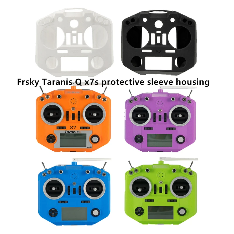 Colour Transmitter Silicone Case Cover Shell Spare Part for FrSkY ACCST Taranis Q X7 X7S White black blue purple orange