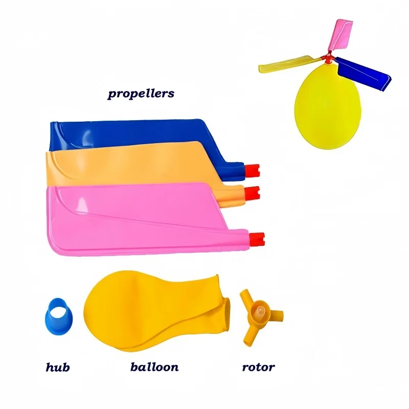 5 pçs hélice balão helicóptero brinquedos das crianças diy balão com apito ao ar livre voando balão festa de aniversário decoração presente