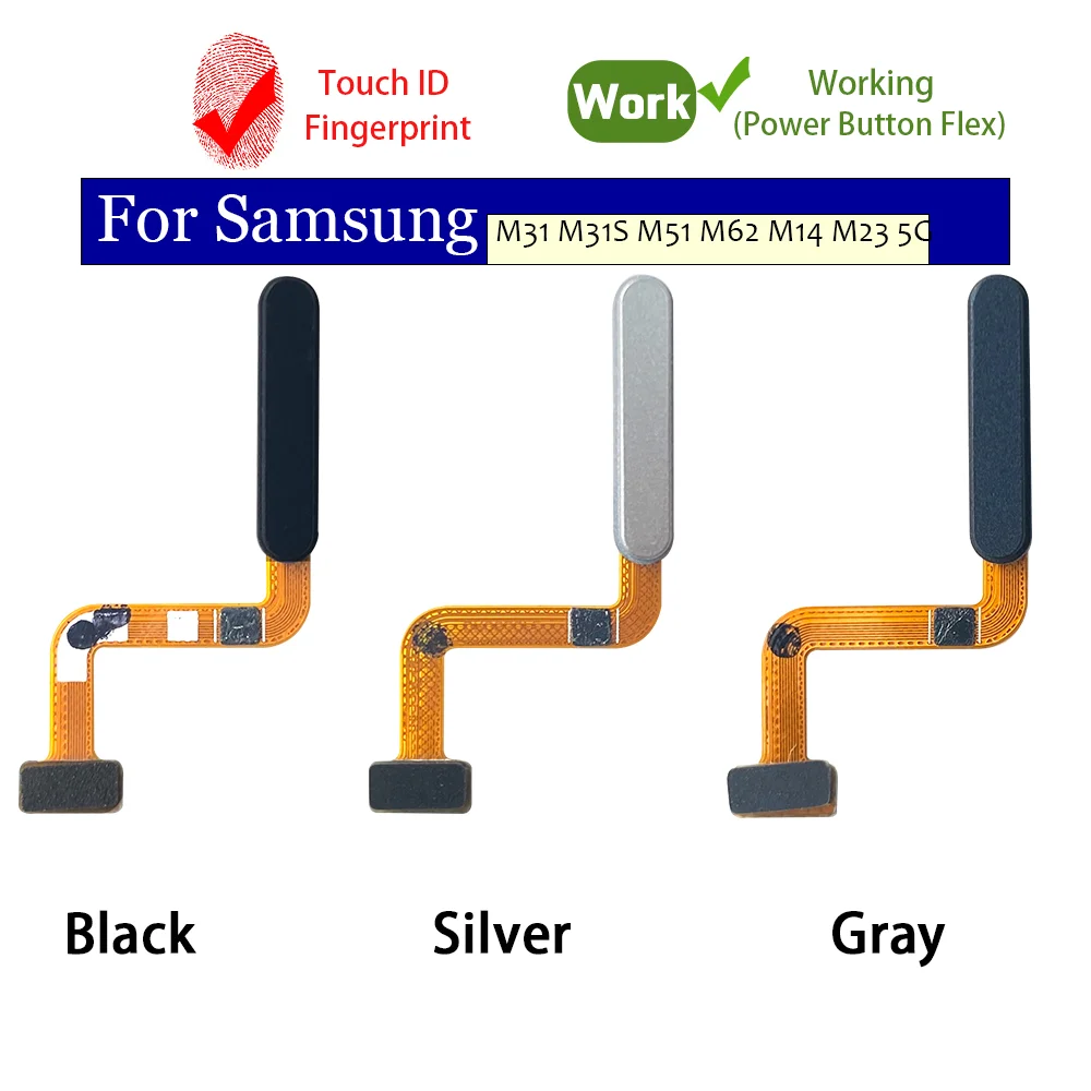 

Finger Print Scanner Touch Flex Cable For Samsung M31 M31S M14 M23 5G Fingerprint Sensor Home Button Flex Cable