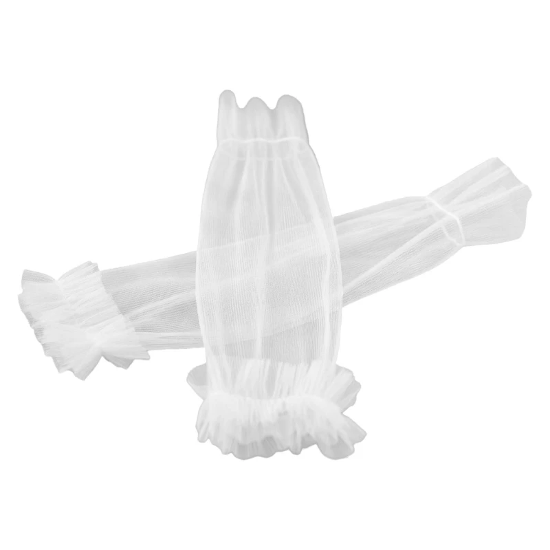 Graceful Ruffle Cuffs Arm Sleeves Decorative Gloves for Bridal Shower Banquets And Anniversaries Wedding Photography Use