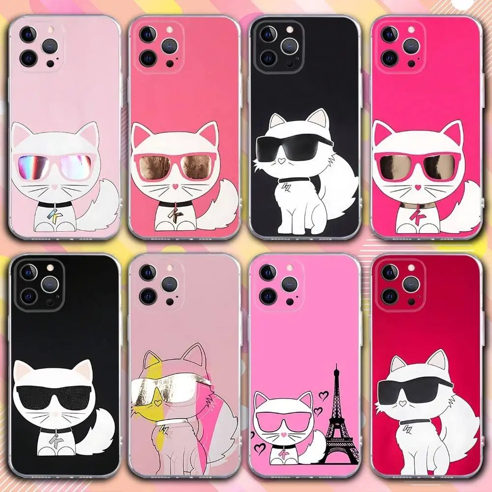 

Fashion COOL Cats Phone Case For iPhone 17,16,15,14,13,12,11 Pro,Max,Plus,X,XS,XR,SE4,E Mini Transparent Soft Cover