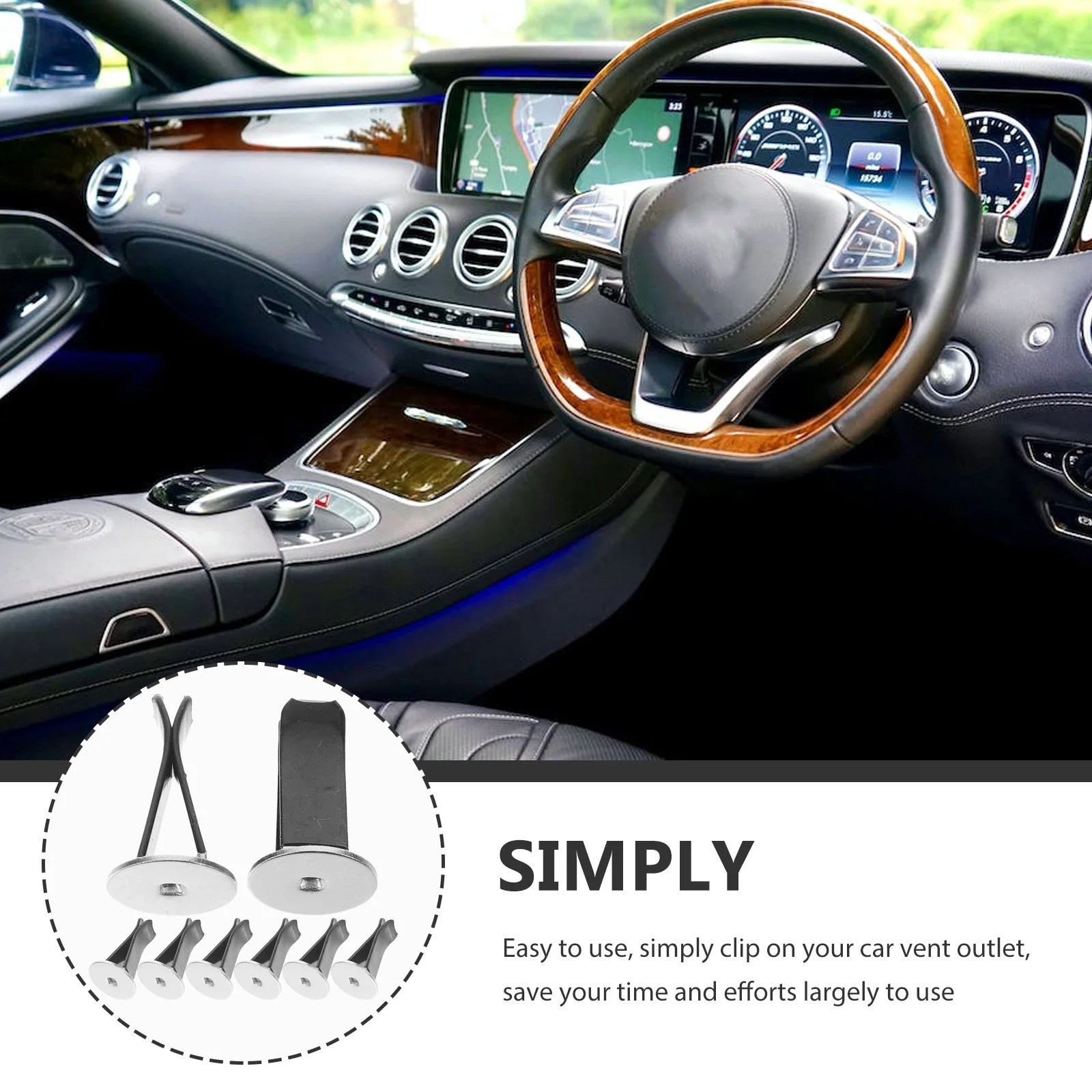 

20Pcs Car Air Vent Clips Strong Clamping Force Reusable Freshener Holder No Deform Fading Car Vent Clip Outlet Freshener Clip