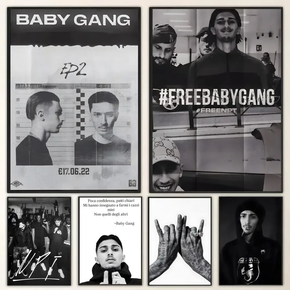 Rapper Baby Gang Poster HD Art Waterproof Sticky Wall Home Decoration Aesthetic