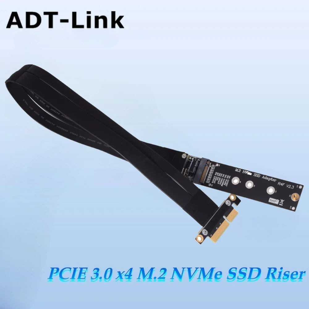 ADT-Link PCI-Express 3.0 X4 M.2 NVMe SSD Extension Cable Solid Drive Riser Card M.2 to PCIE Ssd m2 ddr4 Thunderbolt 2 Gpu 32Gbps