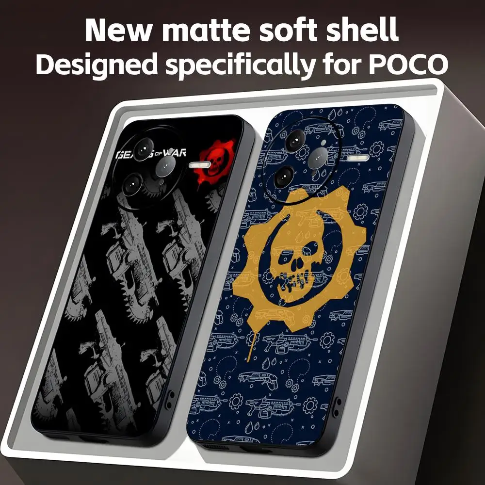 Чехол для телефона HOT G-Gears Of W-War для Xiaomi POCO M7 M6 M5 X7 X6 X5 F7 F6 F5 Мягкий черный чехол для телефона Pro 5G