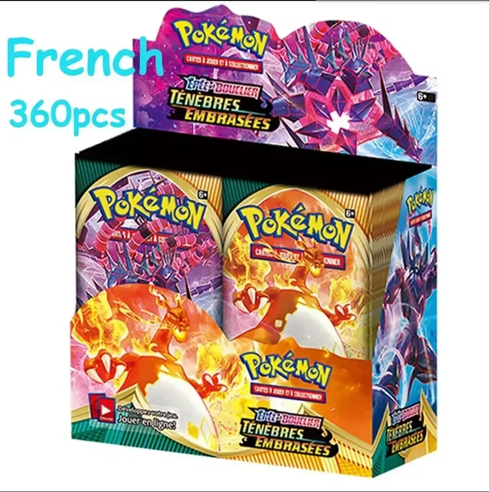 ##360Pcs French Pokémon TCG: Ecarlet & Violet Etsncelles Astral Radiance Obsidian Flames Booster Box Pokemon Cards 36 Pack Box