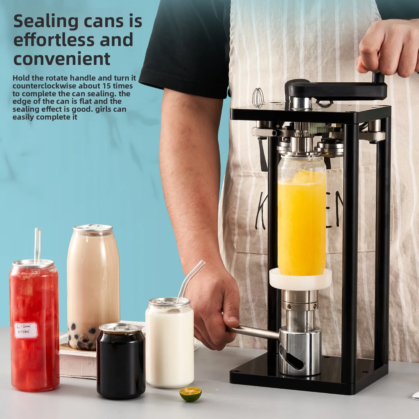 TY15 Celebrity Popping Bottle Cap Milk Tea Bottle Manual Capping Machine Easy-to-Open Can Machine Sealing Machine