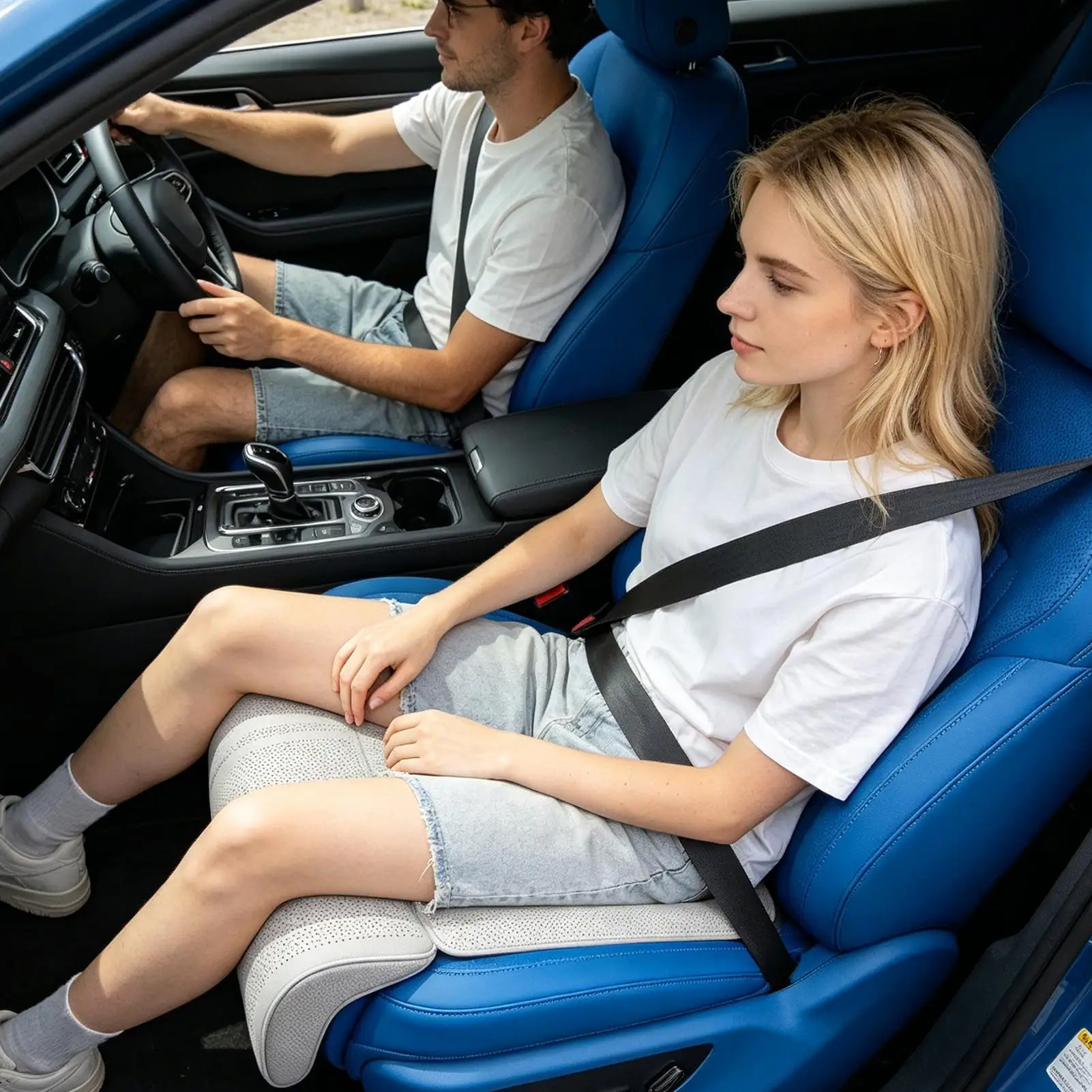 Car Seat Leg Extender Chair Cushion With Legs Rest Seat Cushion For Truck Travel Driving Daily Commute Road Trip Home Workplace