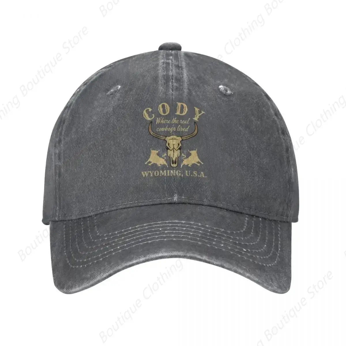 Retro Cody, Wyoming, U.S.A., Tan Text- Vintage Cowboy / Vintage Western Baseball Cap Golf Hat Man Hat Beach Mens Caps Women'S