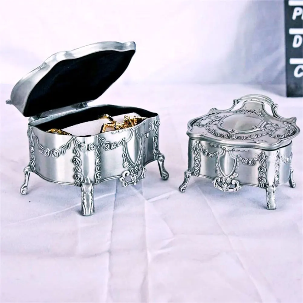 

Jewelry Storage Small Metal Holder for Rings Earrings Necklaces Travel ganizer Durable Lightweight Necklace Case Gift