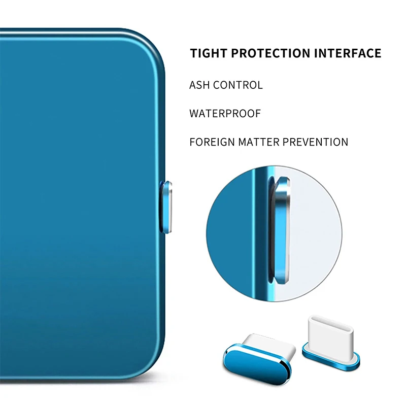 Protector de teléfono con tapa antipolvo tipo c, enchufe antipolvo para usb c, accesorios para teléfonos móviles, conector para auriculares