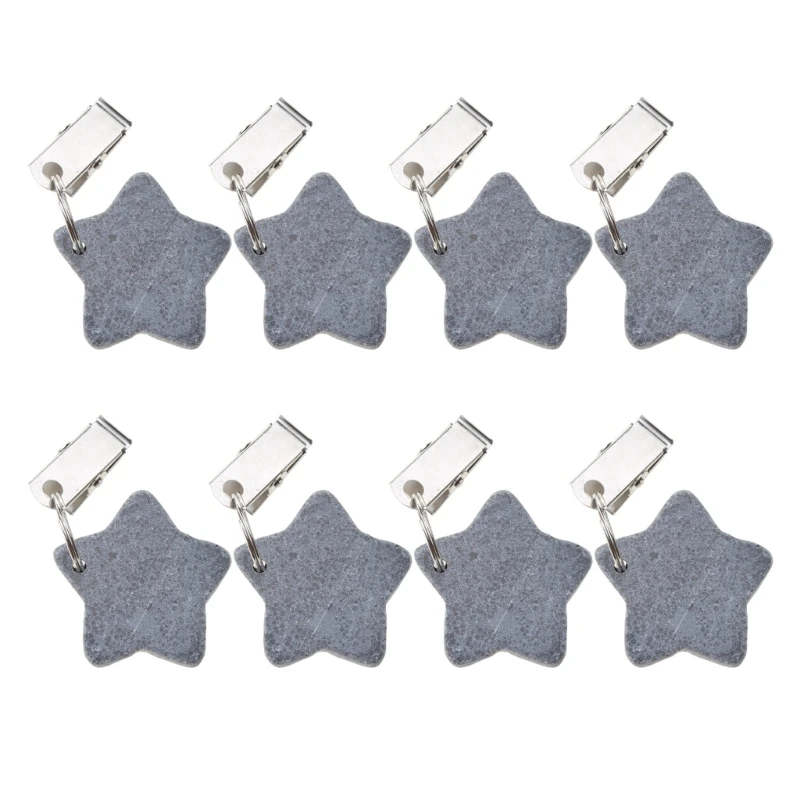 

8pcs Tablecloth Weights Tablecloth Pendant Star Table Cover Weights Hangers with Metal Clips for Table Decoration