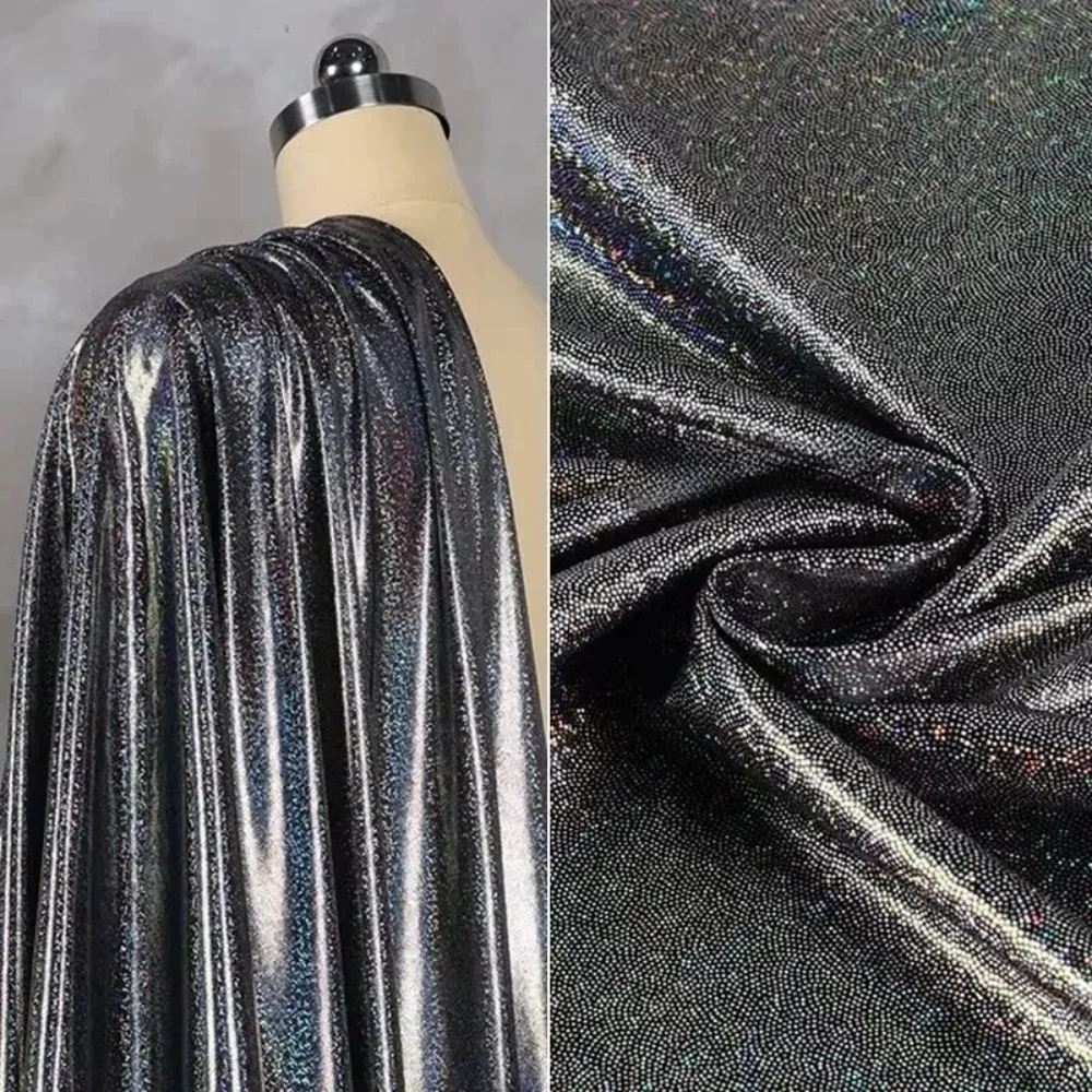 

Ткань с лазерной обработкой под серебро и черный бронзовый металлик для декораций, сценических костюмов, одежды, рукоделия, шитья, продается на метры