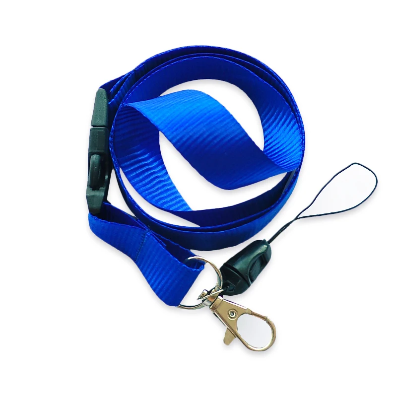 Hot Key Chain Neck Straps Plain Royal Blue Color Lanyard Necklace Cell Phone Holder ID Badge Holder 6pcs/lot Wholesale Lanyards