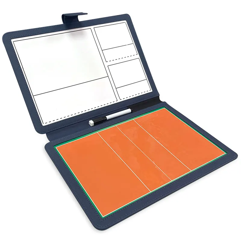 Folding Volleyball Coaching Board Double-Sided Magnetic Writable Erasable Game Training Portable 12.6×9.6in Strategy Board