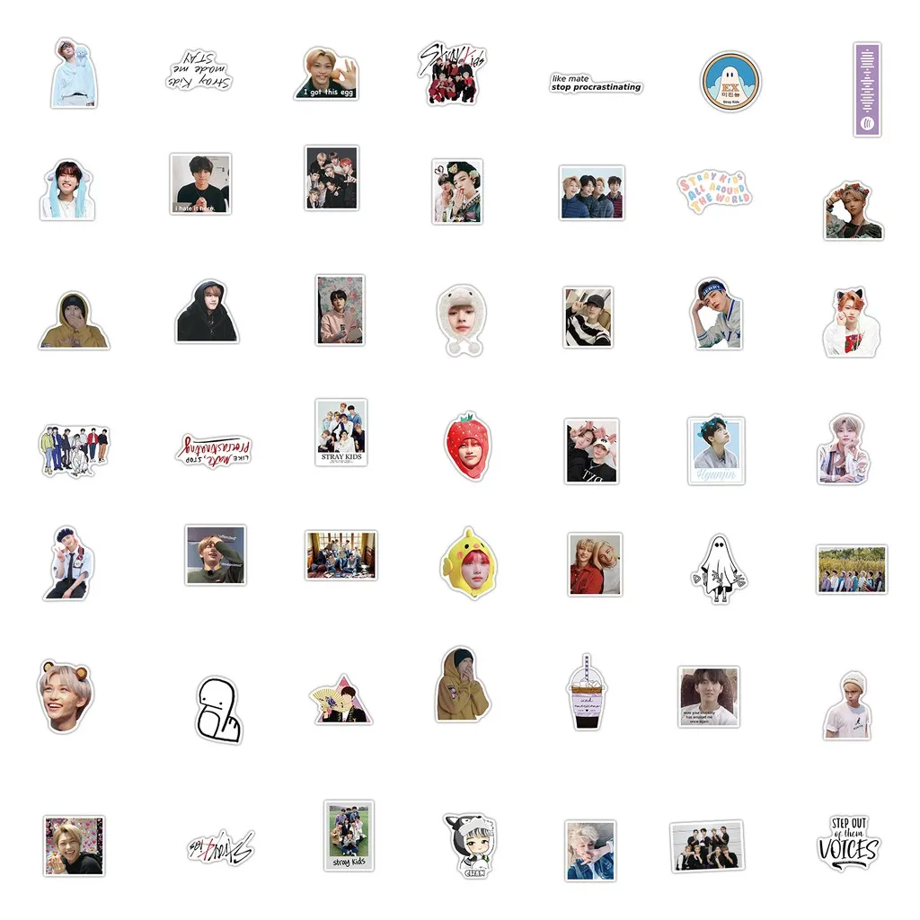 100/50/25/10PCS Stray Kids KOREA kpop Stickers For Refrigerator Car Helmet DIY Gift Box Bicycle Guitar Decal Notebook Skate