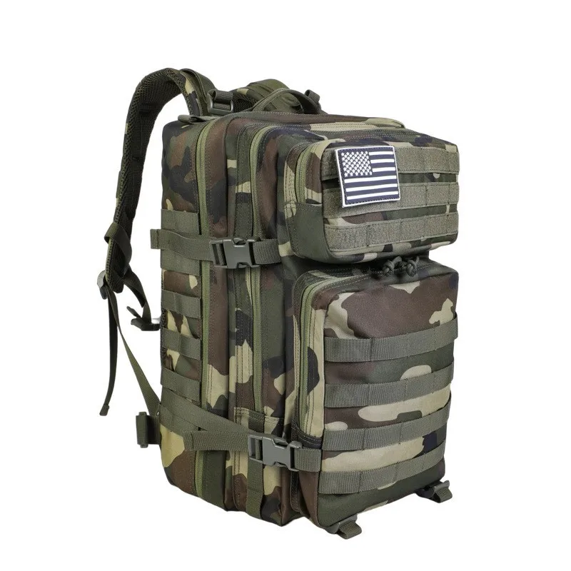 Camouflage Tactical Backpack Unisex Double Shoulder Bag for Hiking Cycling Travel  Outdoor Walking Bag 600D Oxford Cloth