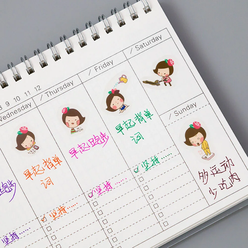 Monatliche Spirale Wochen plan Zeitplan Memo Notebook Schul material