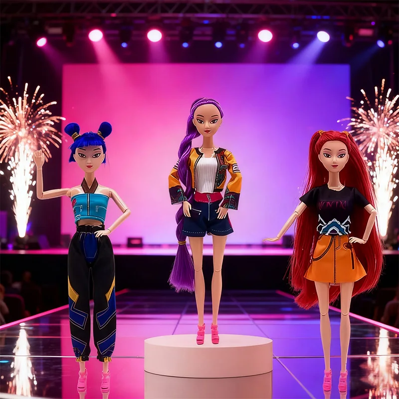 

New K-Pop Demon Hunters Vinyl Action Figure Rumi Mira Zoi Characters Vinyl Mask Doll Figurine Christmas Gift Fan Club Gifts 2026